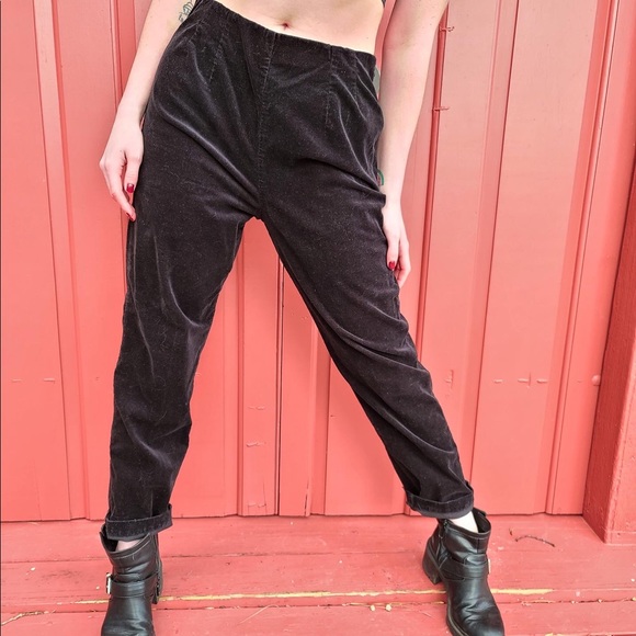Vintage Black Corduroy Slacks - Picture 3 of 9